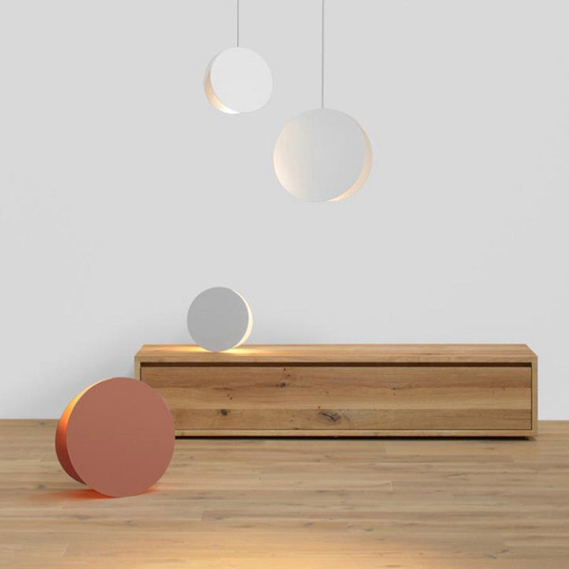 Round Pendant Lamp With Shell-Inspired Design And Macaron Style Metal Finish Perfect For Modern