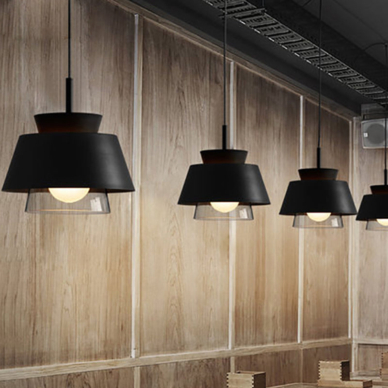 2-Shade Macaron Pendulum Light - Metal And Glass Ceiling Pendant Lamp