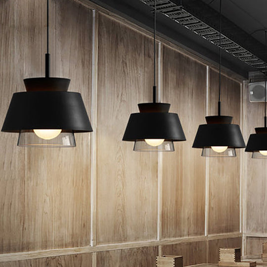 2-Shade Macaron Pendulum Light - Metal And Glass Ceiling Pendant Lamp