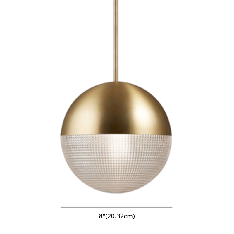 Contemporary Hemispherical Glass Pendant Light With Frosted Metal Lamp Body - Ideal For Aisle Bar