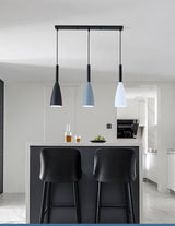 Metal Macaroon Style Goblet Shade Hanging Light - 3 Lights Suspension Lamp For Dining Room Foyer