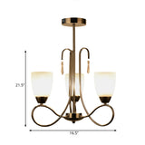 Contemporary White Glass Bell Chandelier With Crystal Deco And Silver Finish - 3 Head Ceiling Light