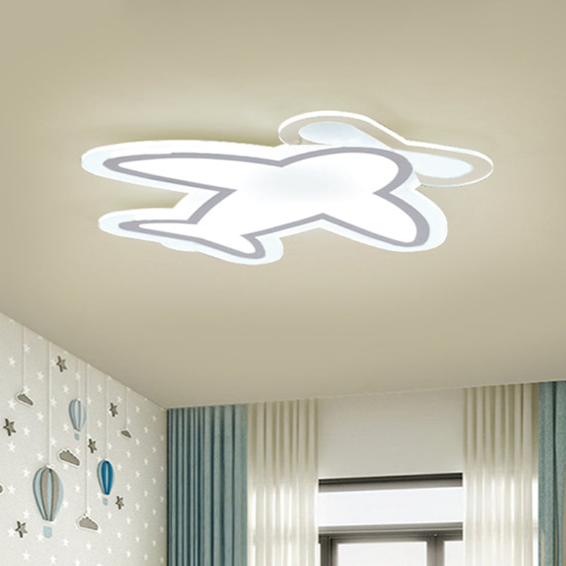 Minimalist Acrylic Flush-Mount Led Ceiling Lamp - White