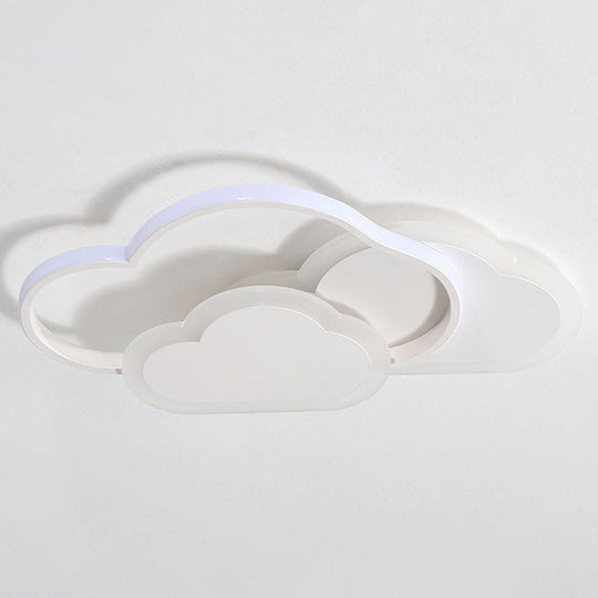 Minimalist Led Cloud Ceiling Light Fixture - Acrylic Mount