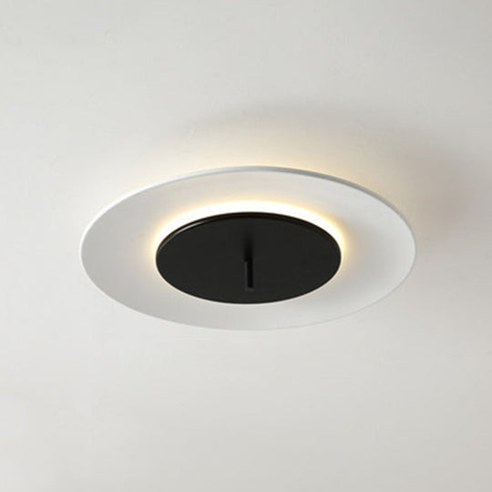 Nordic Led Acrylic Flush Mount Ceiling Light - Stylish Close-To-Ceiling Lighting Fixture Black / 14