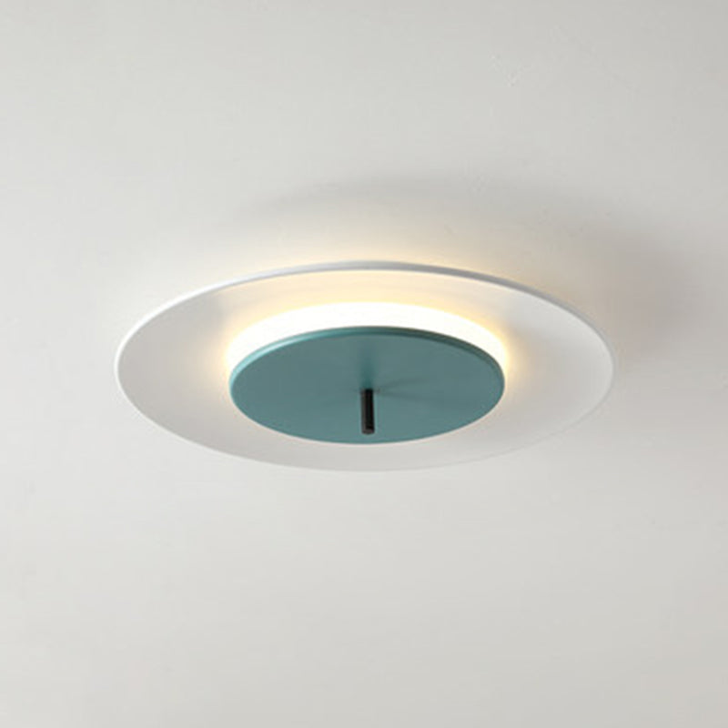 Nordic Led Acrylic Flush Mount Ceiling Light - Stylish Close-To-Ceiling Lighting Fixture Green / 14