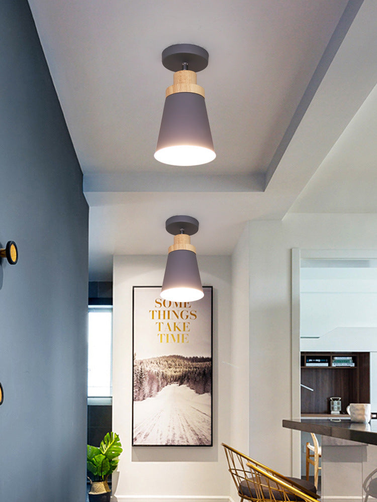 Modern Tapered Ceiling Flush Mount Light - Stylish Metal Close To Lighting Fixture