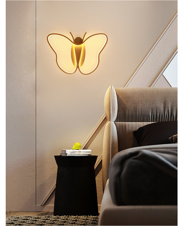 Modern Led Butterfly Ceiling Light Fixture - Close-To-Ceiling Metal Lighting