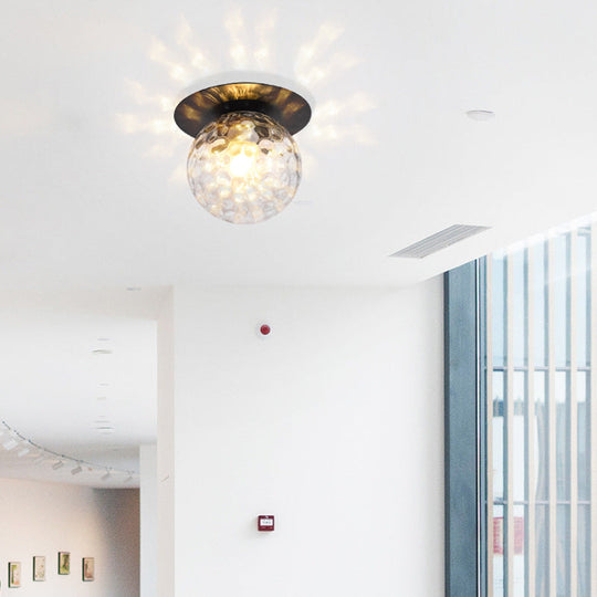 Minimalist Glass Globe Ceiling Mount Light Fixture