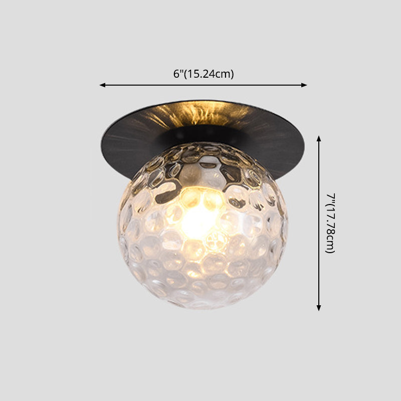 Minimalist Glass Globe Ceiling Mount Light Fixture