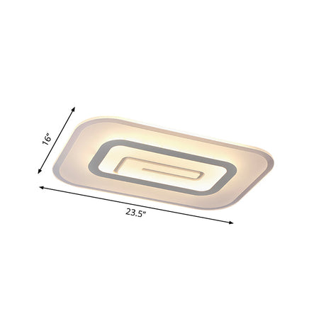 Ultra Thin Flush Mount Led Ceiling Light Available In Warm/White - 23.5/35.5 W