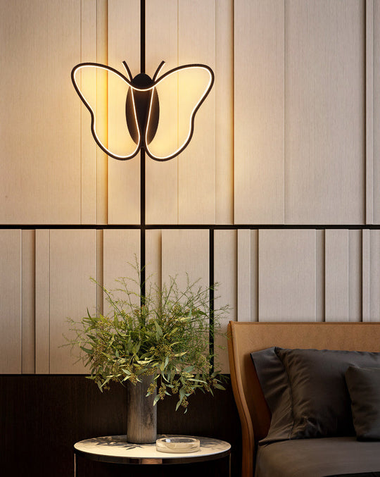 Modern Led Butterfly Ceiling Light Fixture - Close-To-Ceiling Metal Lighting