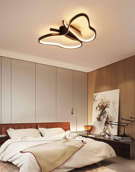 Modern Led Butterfly Ceiling Light Fixture - Close-To-Ceiling Metal Lighting