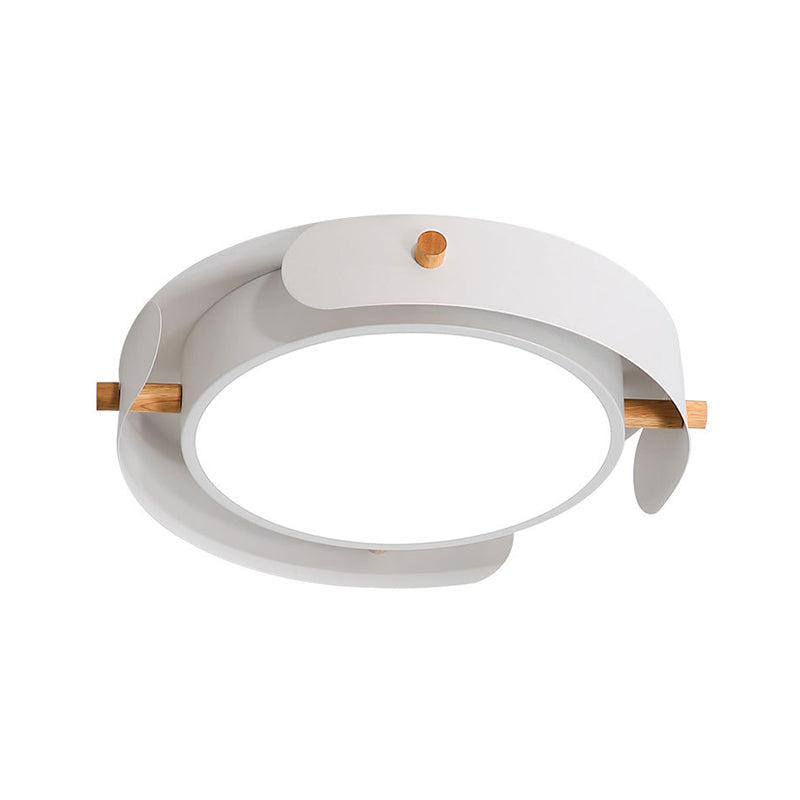 White/Brown Nordic Style Ceiling Lamp With Diffuser - 16’/19.5’ Diameter