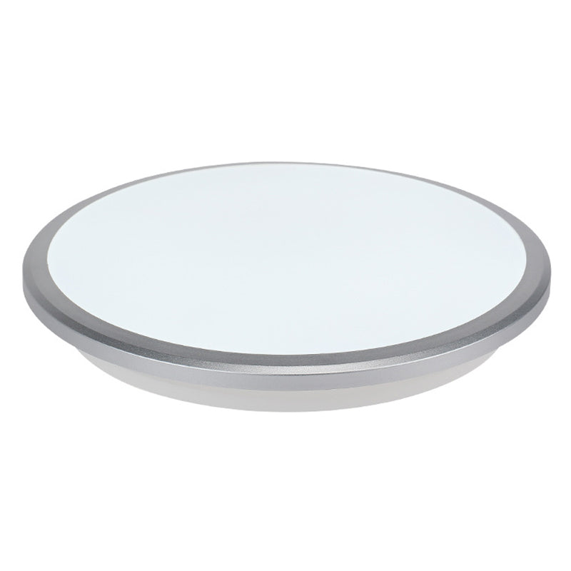 Modern Round Flush Mount Ceiling Light - Super-Thin Design 1 Acrylic Contemporary Fixture Silver / 8