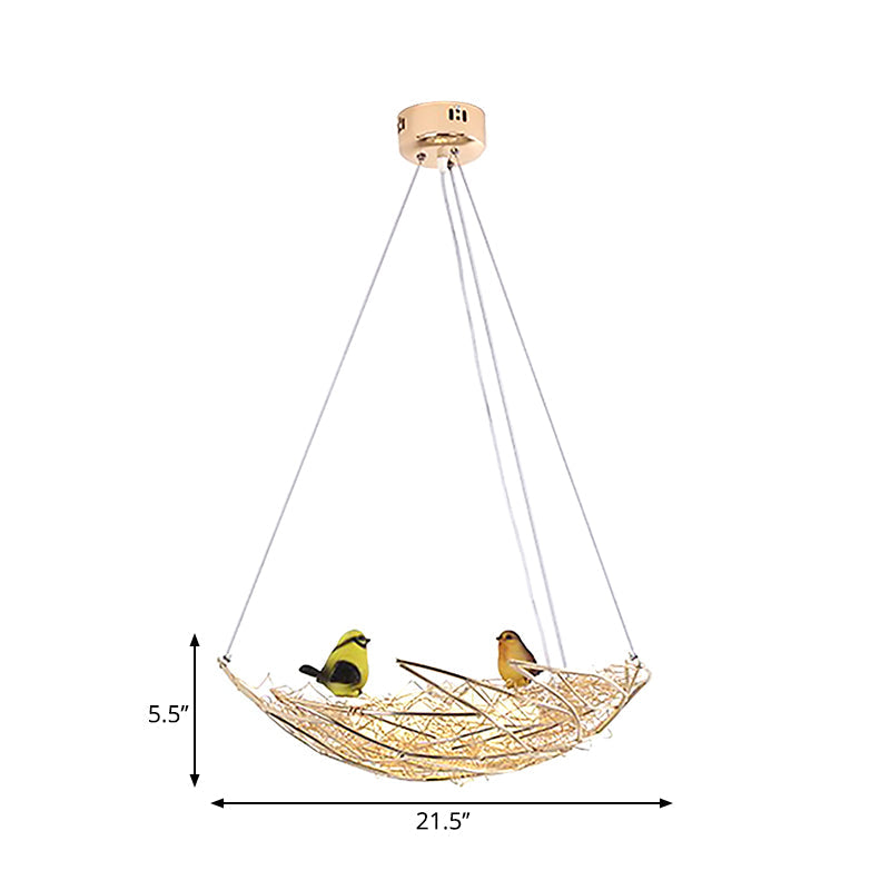 Gold Metal Art Deco Chandelier - Nest Lighting 19.5’/21.5’ Wide 6/9 Lights Ceiling Lamp