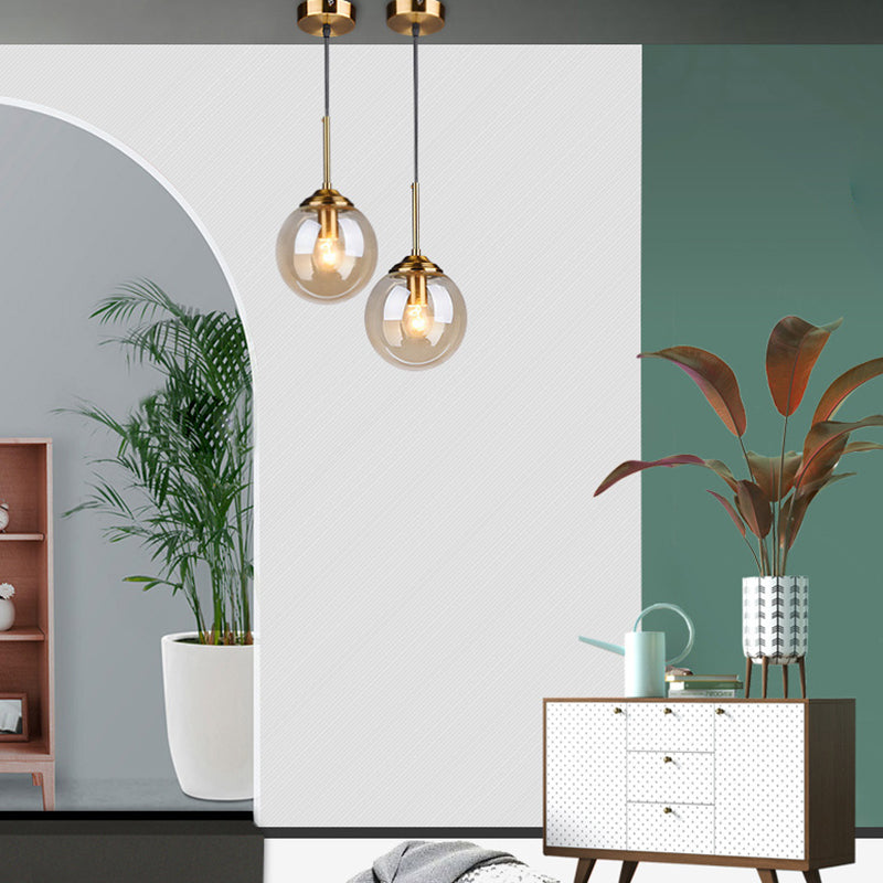 Oval Glass Minimalist Pendant Light - 6 Diameter Suspension Lamp For Coffee Shops With 47 Hanging