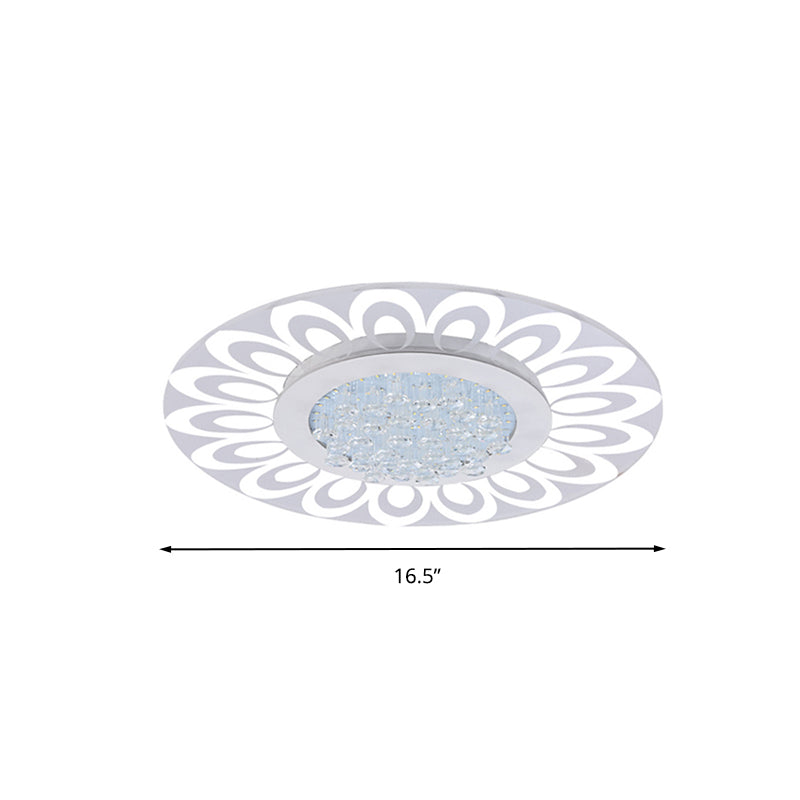 Modern Crystal Led Flush Mount Lighting In Multiple Light Options Various Sizes Available