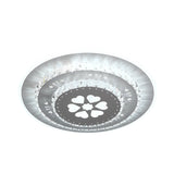 Modern Crystal Ceiling Mount Led Light Fixture For Bedroom - White Loving Heart/Square/Rose Design