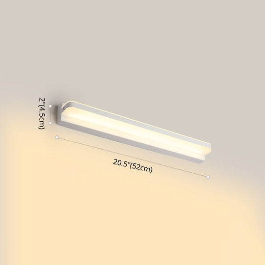 Modern Linear Vanity Wall Lamp Stylish Bathroom Lighting Solution With Multiple Sight Options