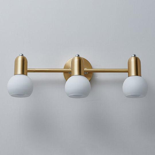 Nordic Luxury Metal Vanity Mirror Lights - Down Lighting Bath With Glass Shade