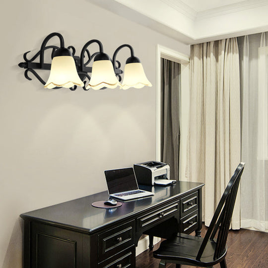 Opal Glass Metal Vanity Sconce For Modern Bathrooms