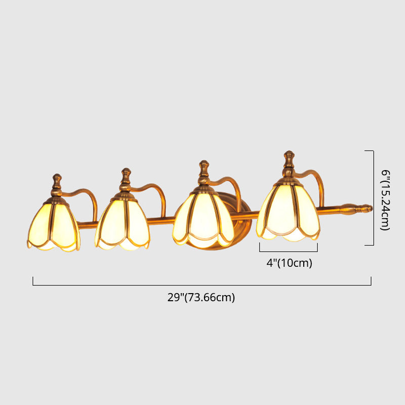 Colonial Style Vanity Lights With Metal Arms For Bathroom Mirrors