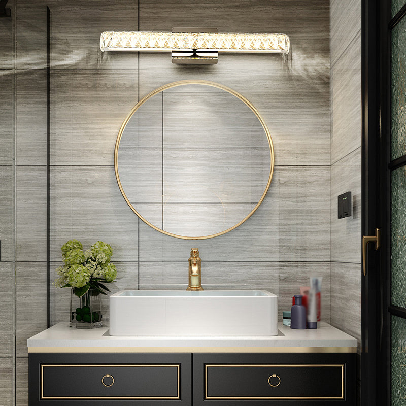 Modern Opulent Crystal Vanity Sconce For Bathroom