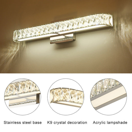 Modern Opulent Crystal Vanity Sconce For Bathroom