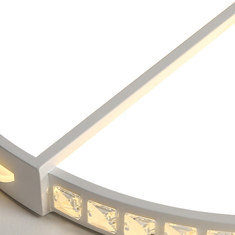 16.5’/20.5’ Simple Round Led Flush Mount Lamp - White Ceiling Light Fixture For Bedroom Warm/White