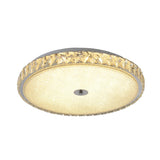 Modern Crystal Led Flush Mount Lamp - 14/23.5/31.5 Round Bedroom Ceiling Light With Chrome Finish