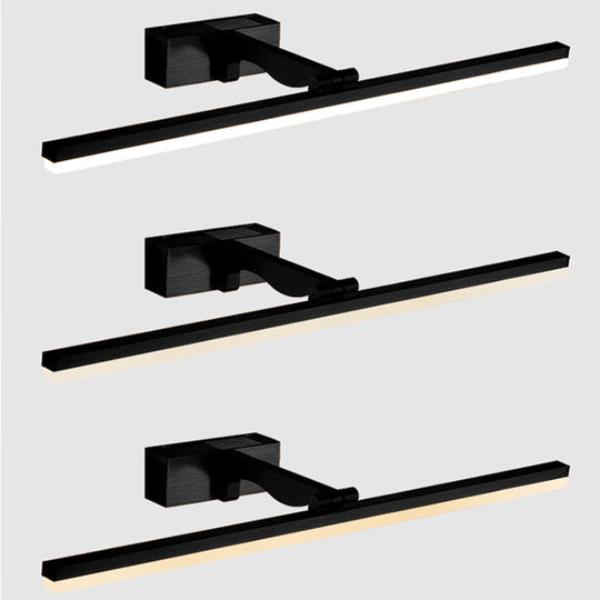 Nordic Minimalist Rectangular Metal Single Vanity Wall Light Fixture