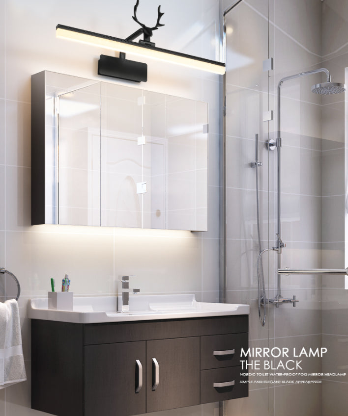 Nordic Light Rectangular Vanity Wall - Extravagant Style Metal Frame