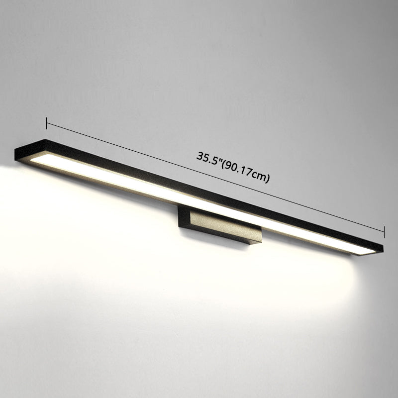 Modern Minimalist Vanity Wall Light In Aluminum With Rectangular Shape