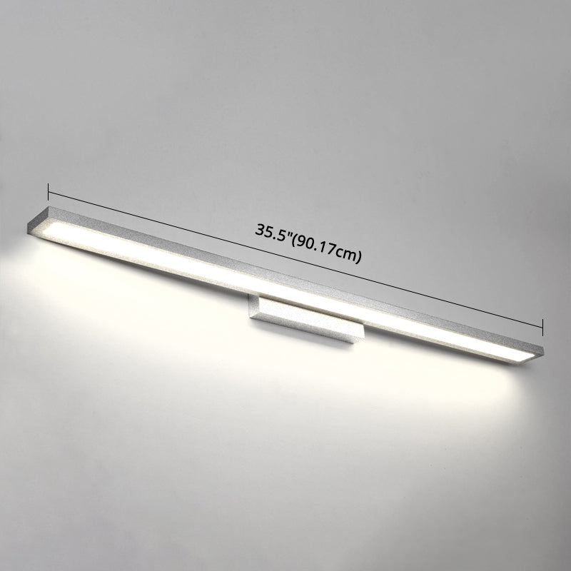 Modern Minimalist Vanity Wall Light In Aluminum With Rectangular Shape