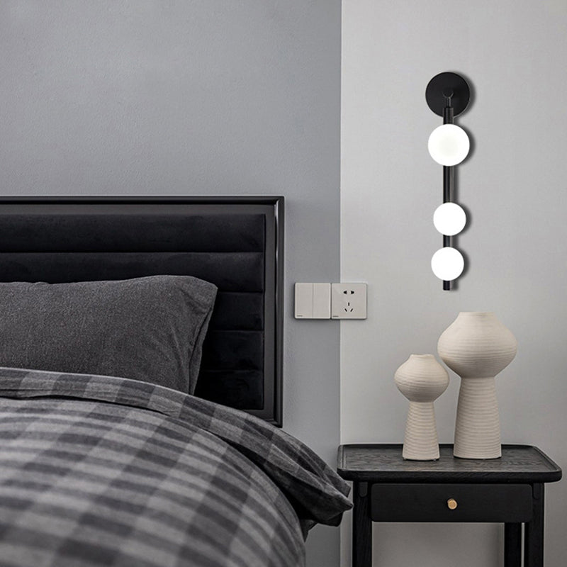 Modern Luxury Glass Vanity Light - 3 Spherical Wall Lights