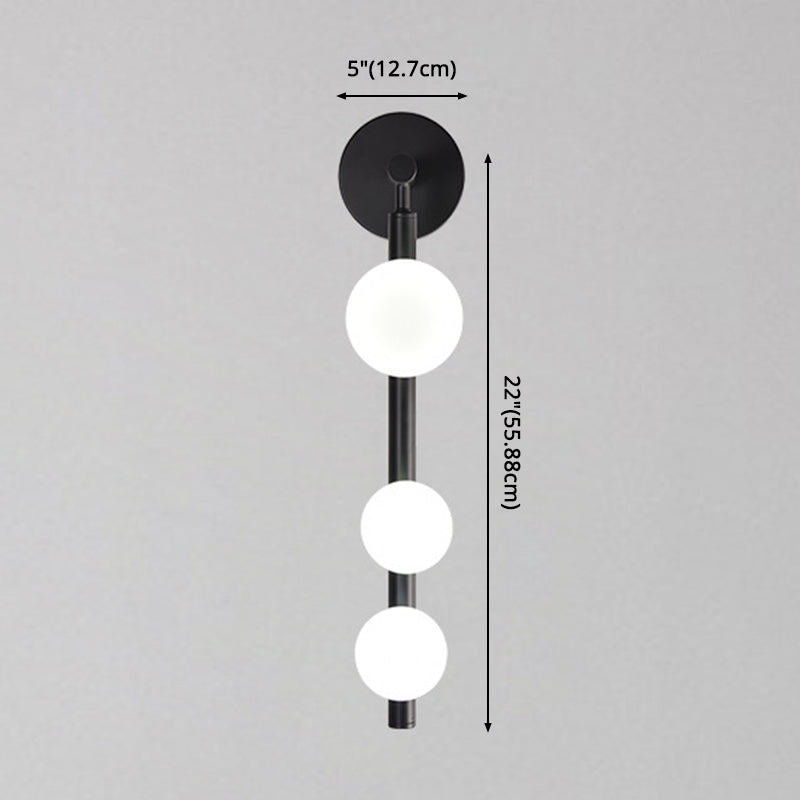 Modern Luxury Glass Vanity Light - 3 Spherical Wall Lights