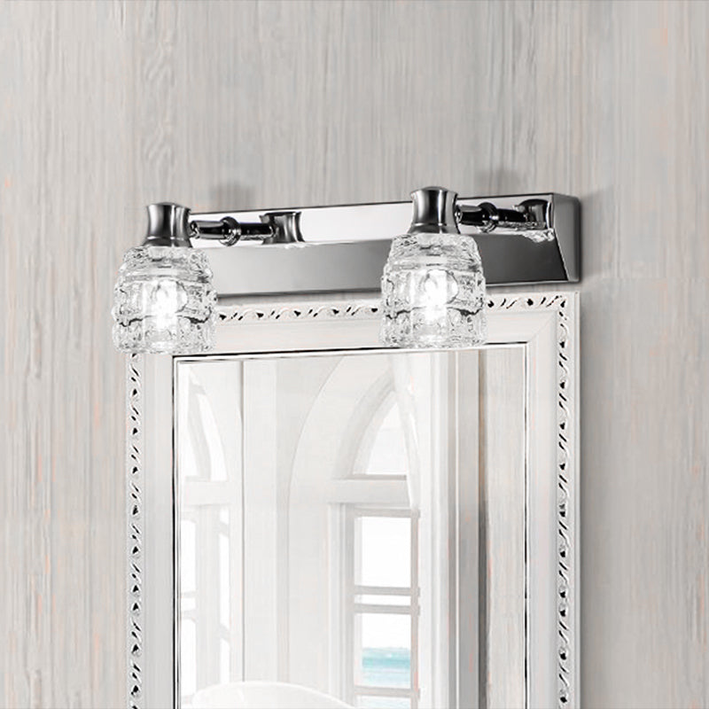 Retro Crystal Vanity Lights: Elegant Armed Wall Light Fixtures Silver / 12