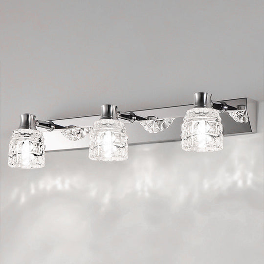 Retro Crystal Vanity Lights: Elegant Armed Wall Light Fixtures Silver / 18