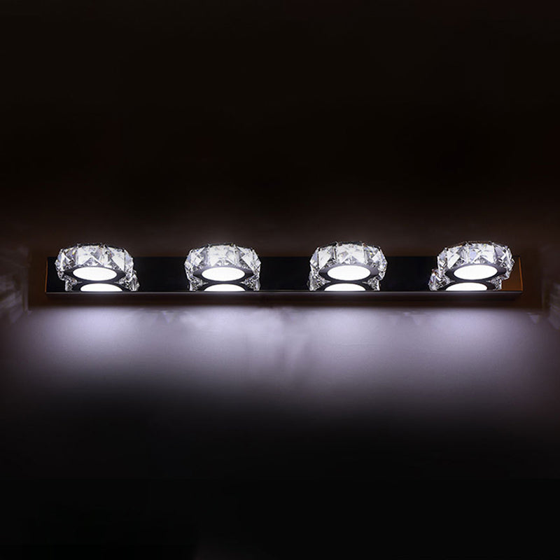 Crystal Circle Vanity Wall Light - Modern Minimalist Style For A Stylish Look