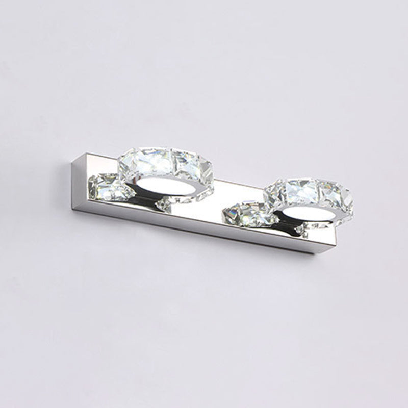 Crystal Circle Vanity Wall Light - Modern Minimalist Style For A Stylish Look 2 / Clear Round