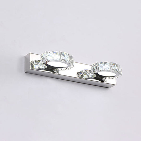 Crystal Circle Vanity Wall Light - Modern Minimalist Style For A Stylish Look 2 / Clear Round