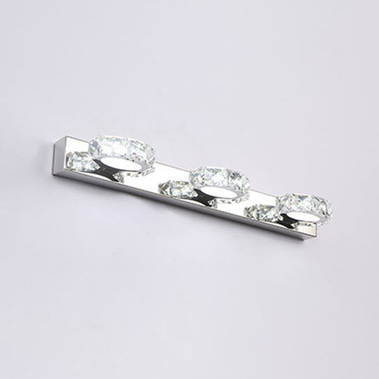 Crystal Circle Vanity Wall Light - Modern Minimalist Style For A Stylish Look 3 / Clear Round