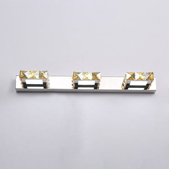 Crystal Circle Vanity Wall Light - Modern Minimalist Style For A Stylish Look 3 / Champagne Square