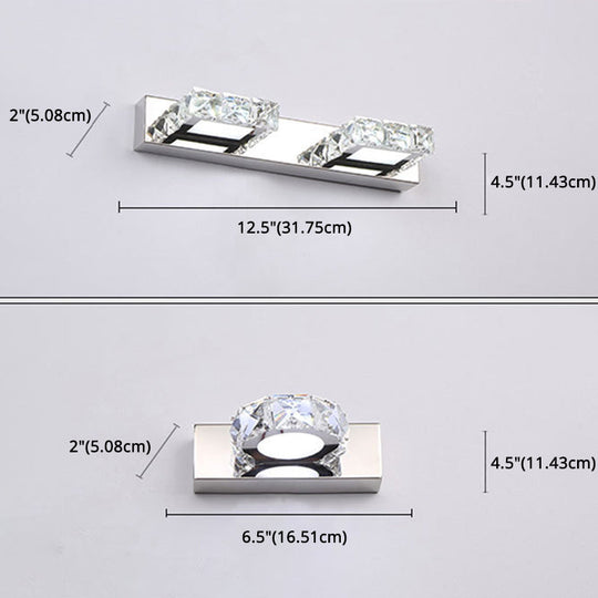 Crystal Circle Vanity Wall Light - Modern Minimalist Style For A Stylish Look