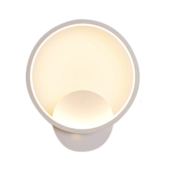 Nordic Line Led Wall Lamp For Corridor And Bedroom Ambient Lighting White / Warm Round