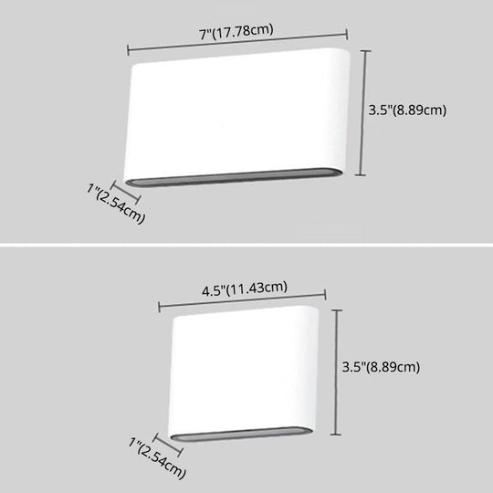 Simplicity Waterproof Sconce Light: Up And Down Lighting Wall Mount Fixture For Living Room