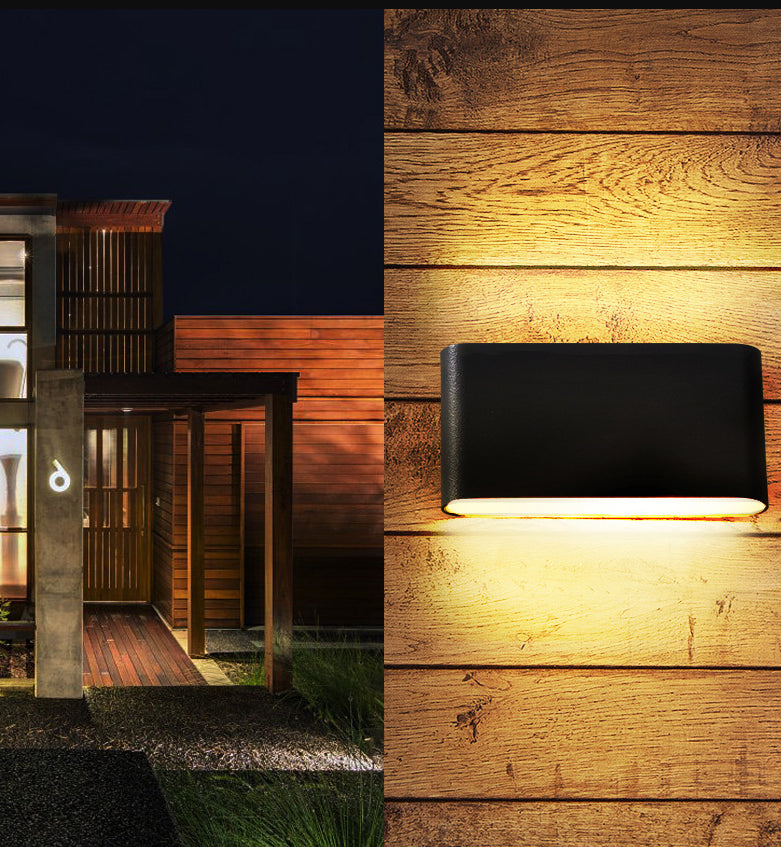 Simplicity Waterproof Sconce Light: Up And Down Lighting Wall Mount Fixture For Living Room