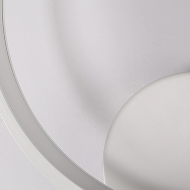 Modern Led Wall Sconce: Stylish Metal Circle Shade Lamp For Bedroom