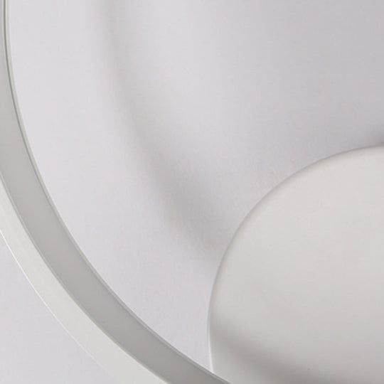 Modern Led Wall Sconce: Stylish Metal Circle Shade Lamp For Bedroom